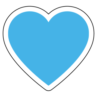 Heart Sticker (Baby Blue)